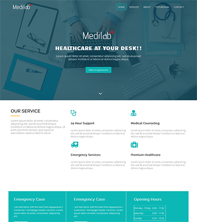 Medilab Free Medical Bootstrap Theme